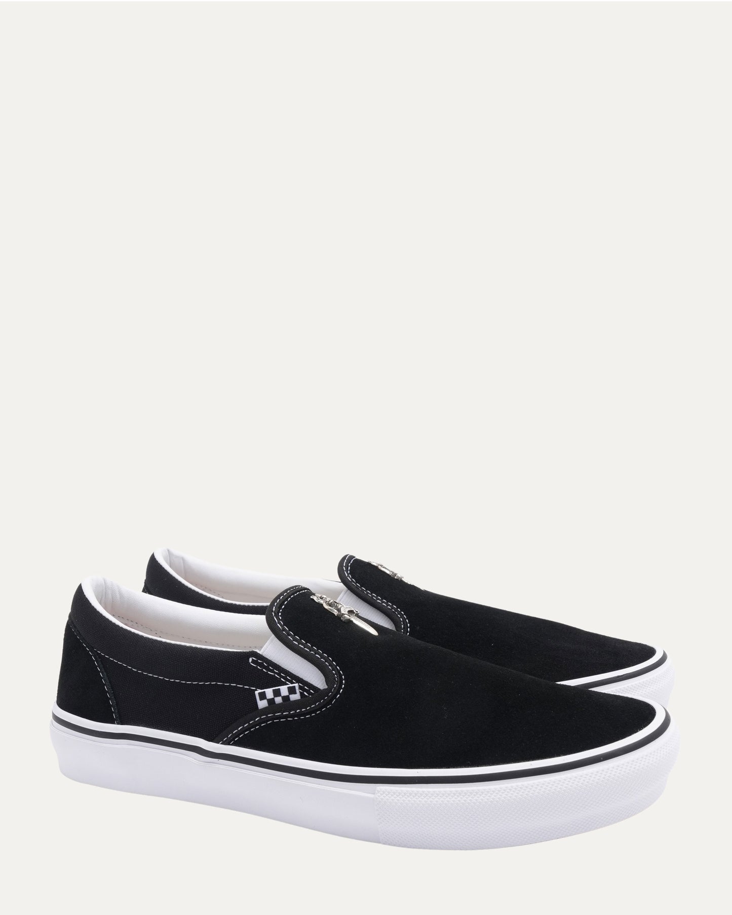 Dagger Embellished Vans Suede Skate Slip-On Sneakers