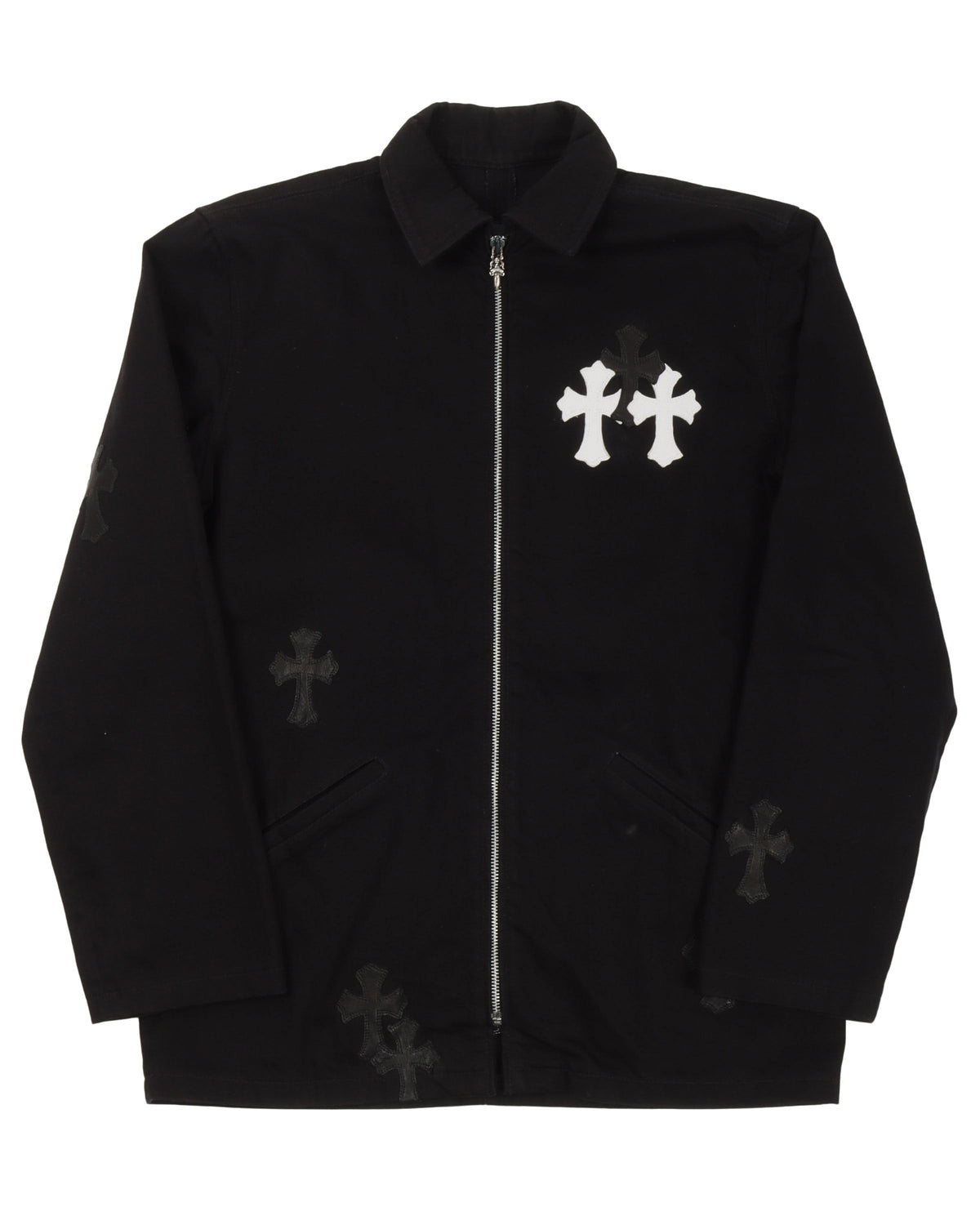 Cemetery Cross Zip Up Work Jacket