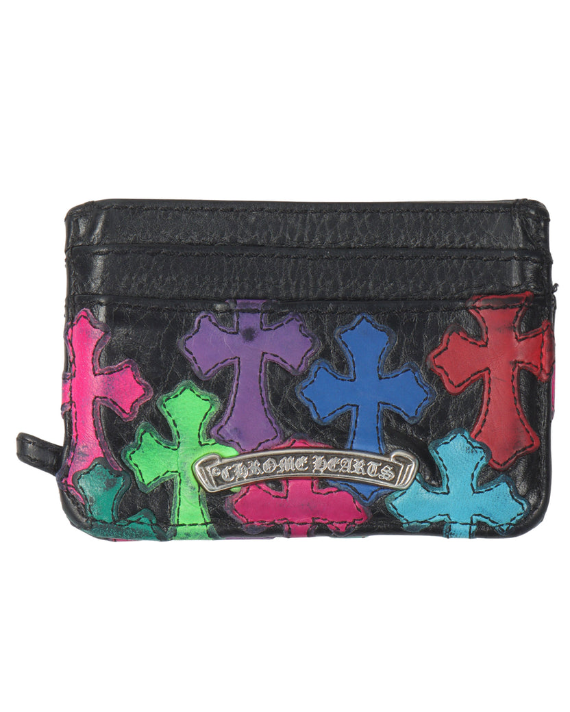 Multicolor Cross Patch Cardholder