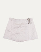 Monogram Silk Pleated Skirt