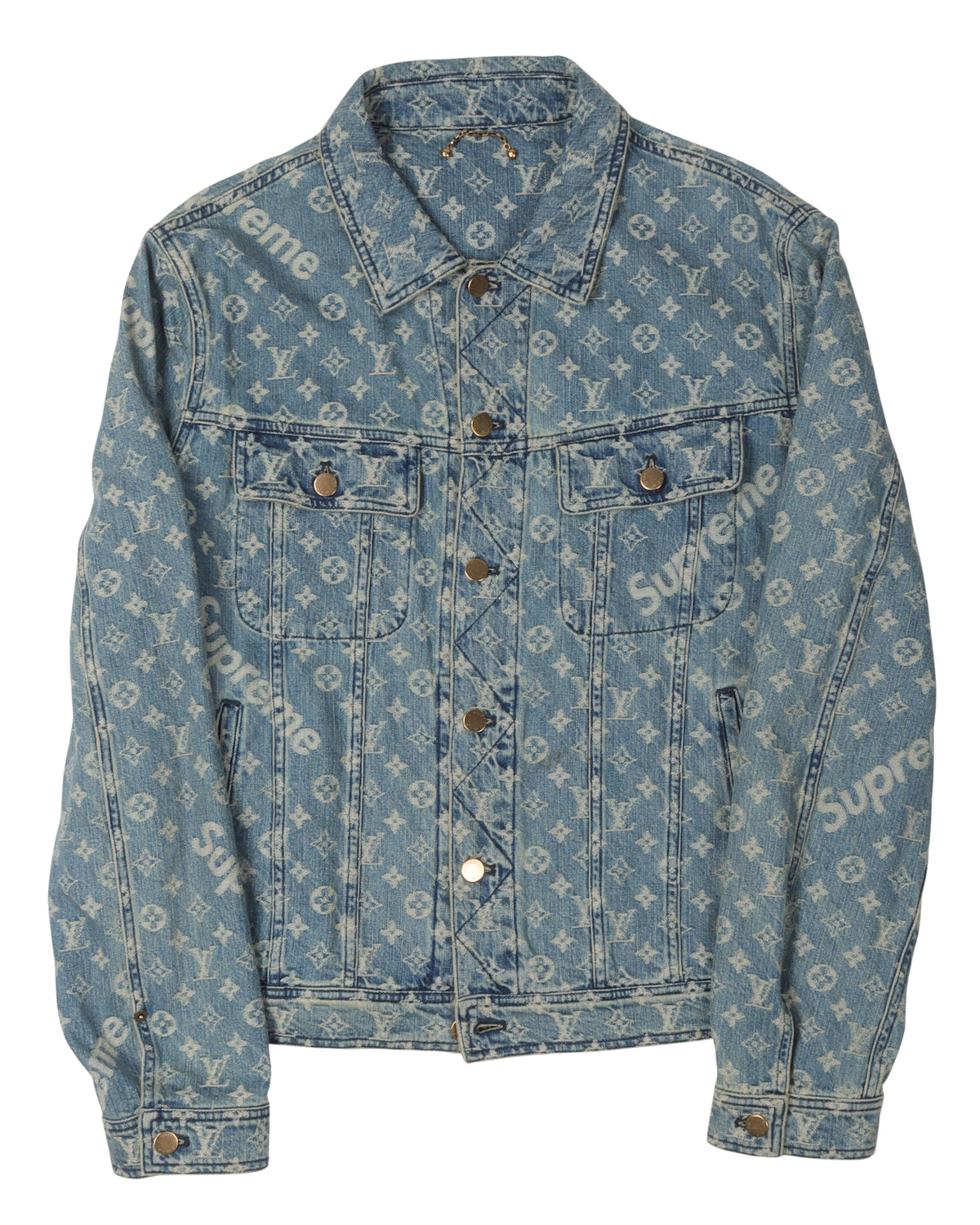 Supreme Monogram Denim Trucker Jacket