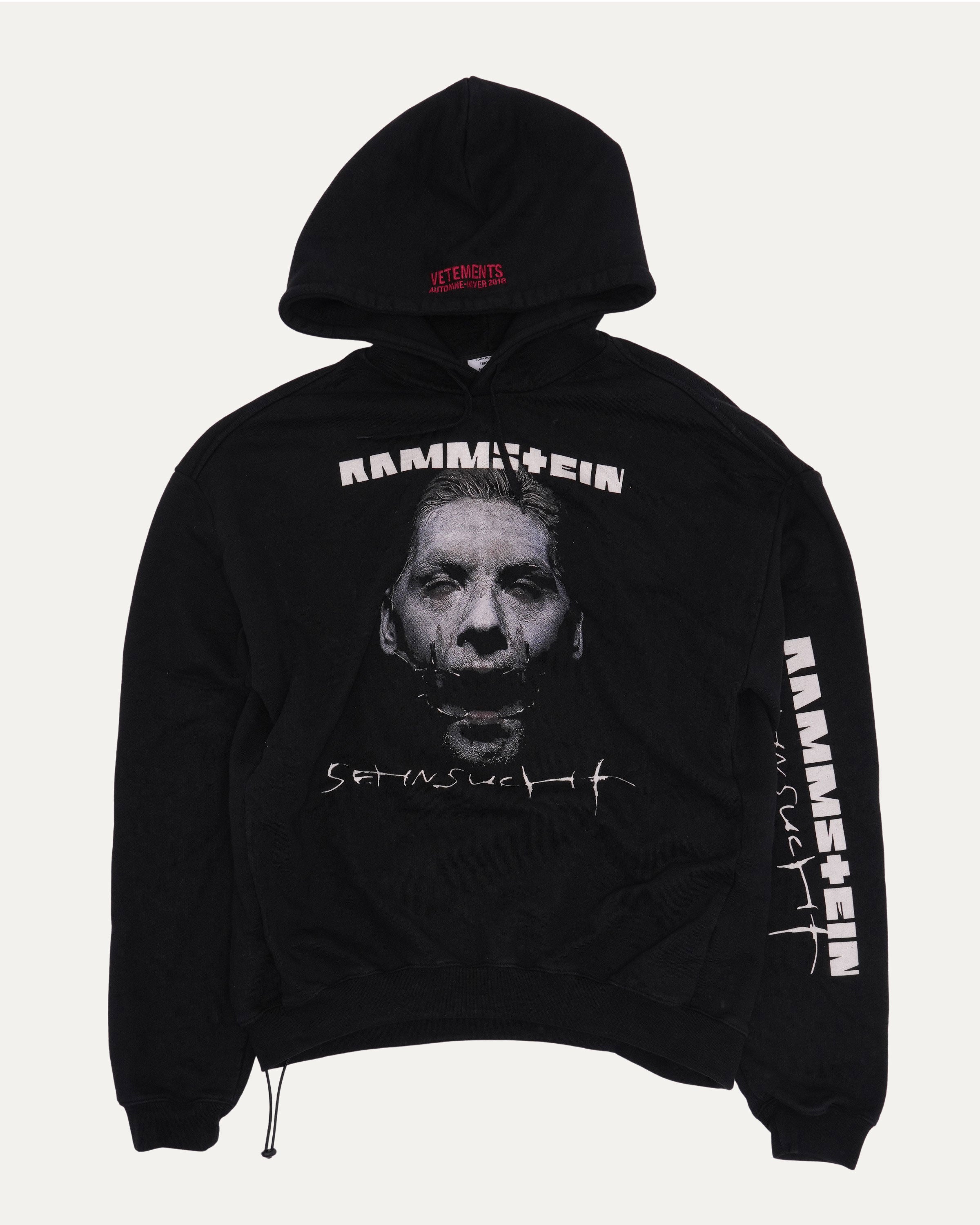 VETEMENTS× Rammstein コラボ プルオーバーパーカー Vetements FW18 Rammstein 'Sehnsucht' Oversized Hoodie – Justin Reed