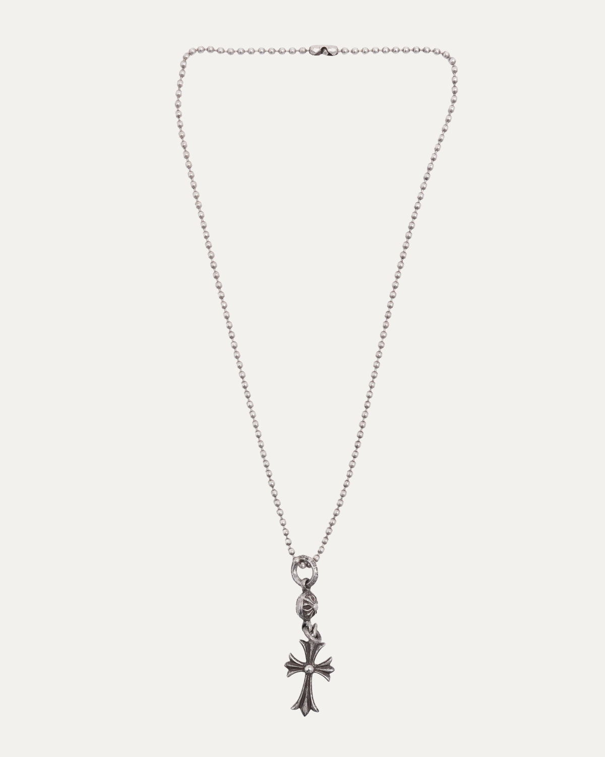 Small Cross and Plus Ball Pendant with Ball Chain