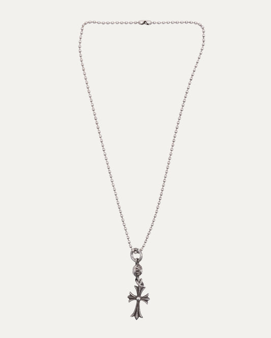 Small Cross and Plus Ball Pendant with Ball Chain