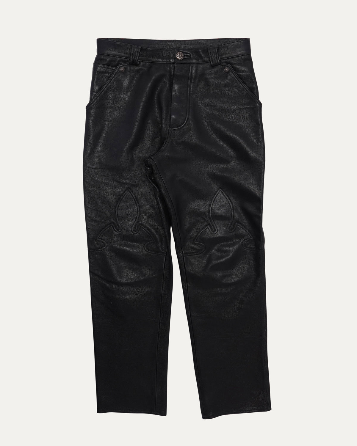 Fleur Knee Leather Carpenter Pants