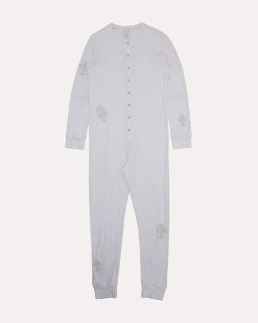 Thermal Cross Patch Long Underwear Onsie