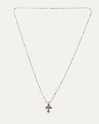 Small Filigree Cross Pendant with Ball Chain