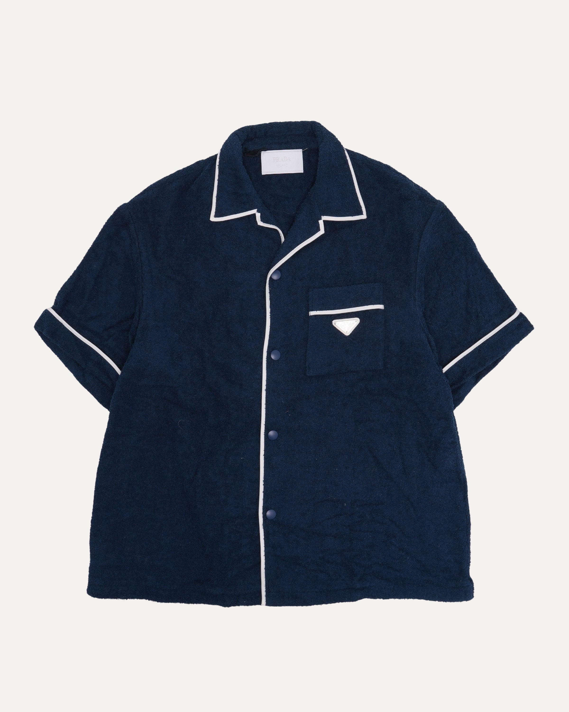 Prada シャツ Prada Terry Cloth Short Sleeve Pajama Shirt 1 – Justin Reed