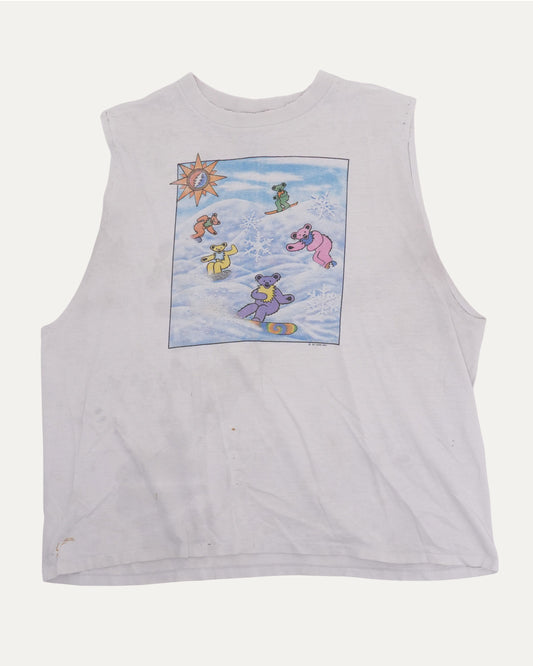 Grateful Dead Snowboarding Bears Cut-Off T-Shirt