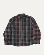 Gas Station Plaid Cashmere Cross Patch Loose Ends Flannel Shirt