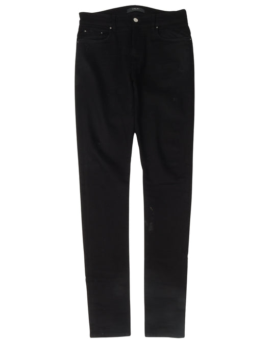 Lightly Distressed Denim Jeans