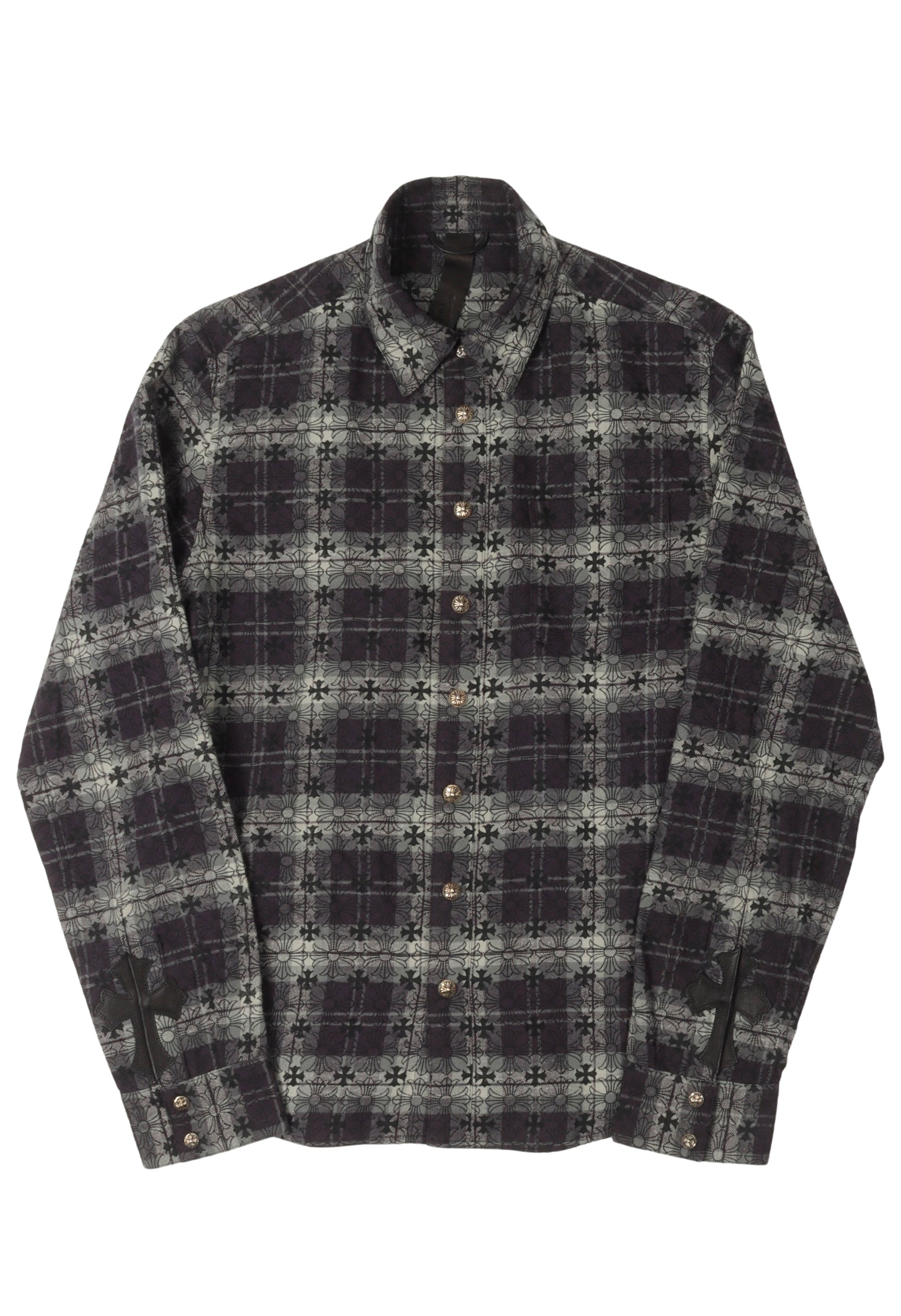 Monogram Cross Patch Flannel Shirt