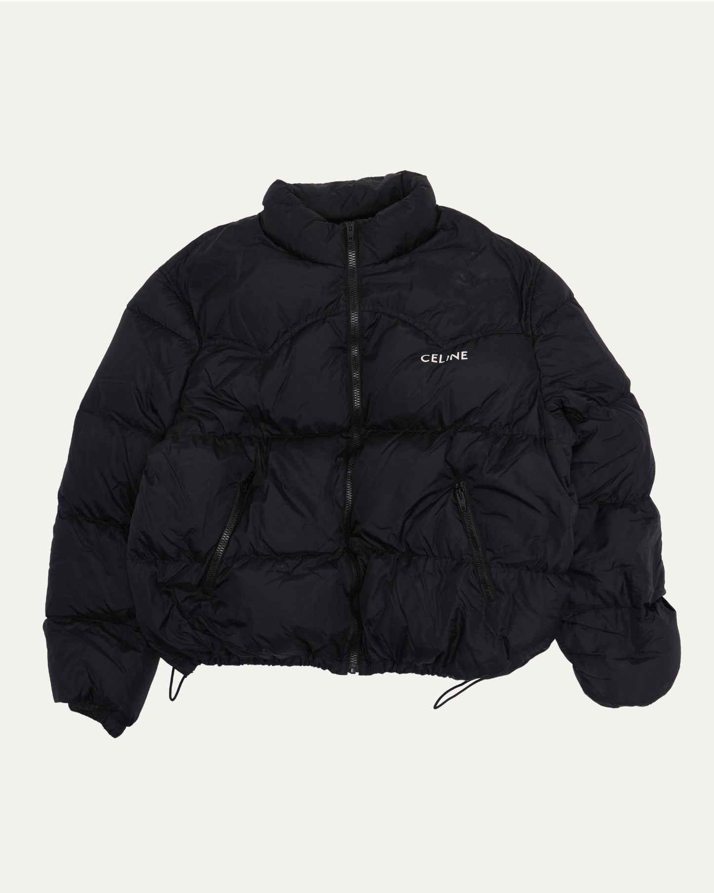 Nylon Logo Down Puffer Jacket