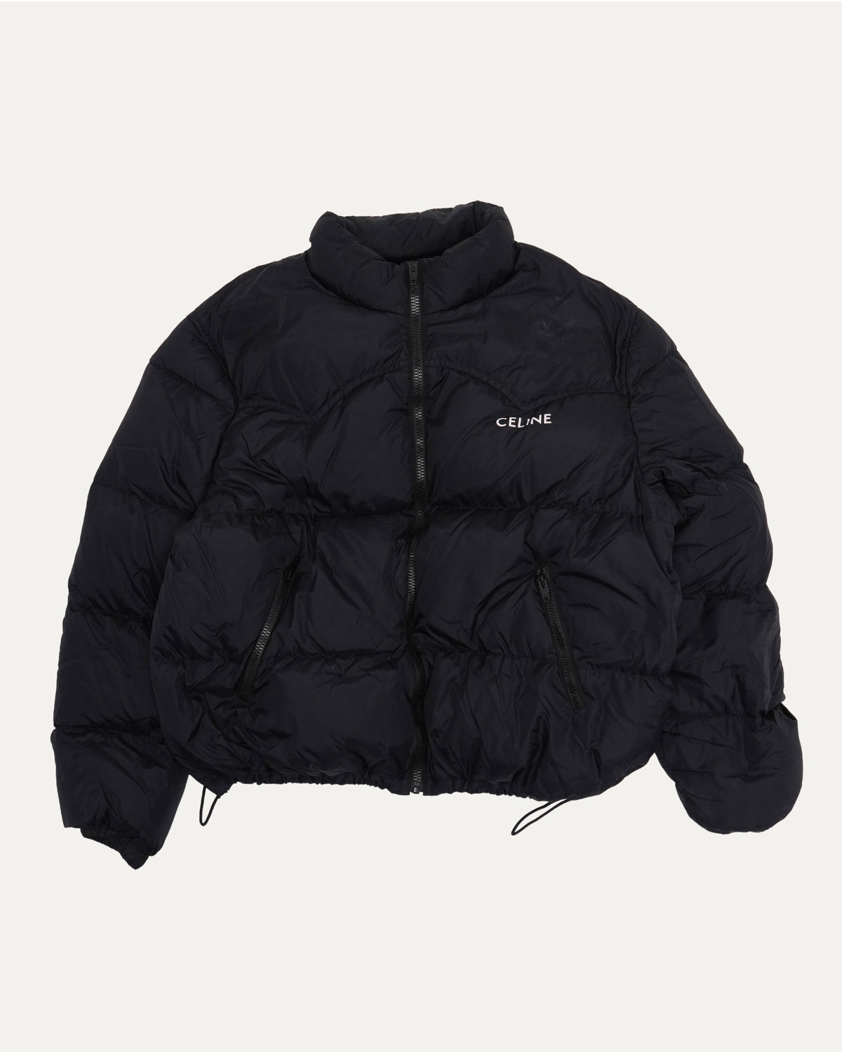 Nylon Logo Down Puffer Jacket