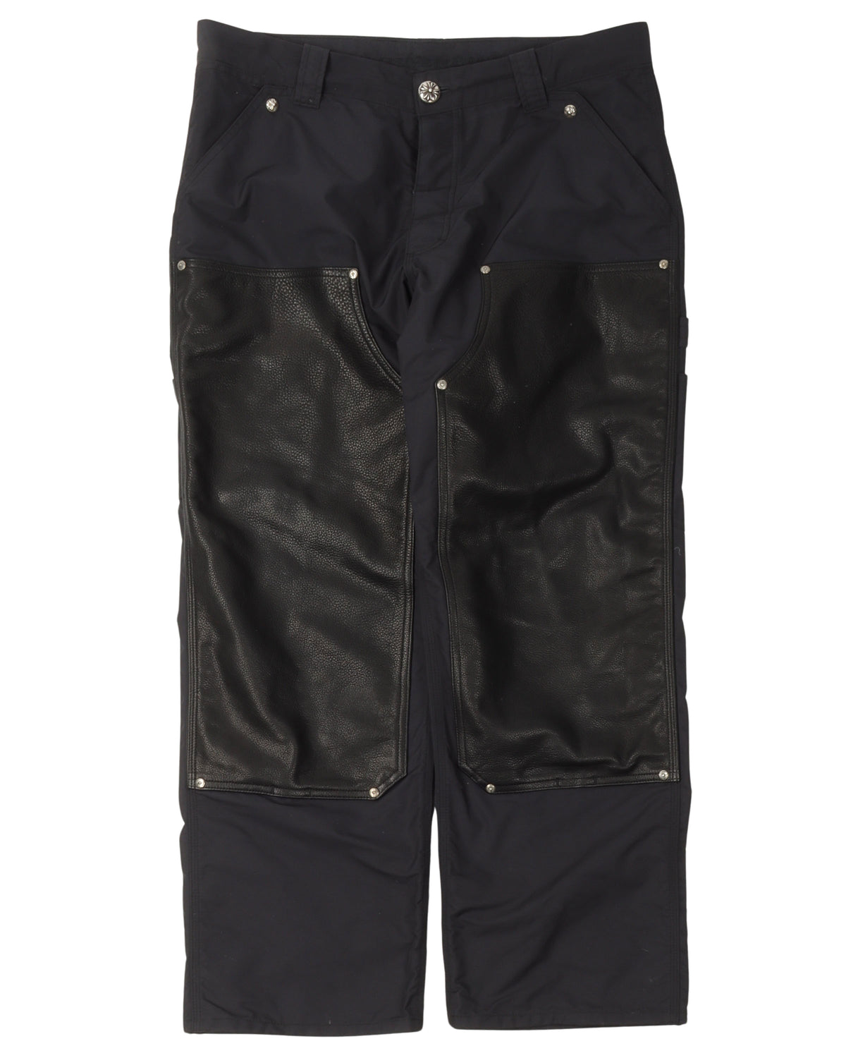 Leather Double Knee Nylon Carpenter Pants