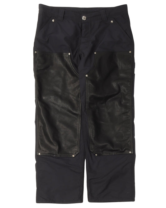 Leather Double Knee Nylon Carpenter Pants