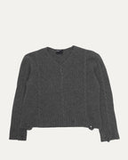 Cashmere Distressed V-Neck Sweater