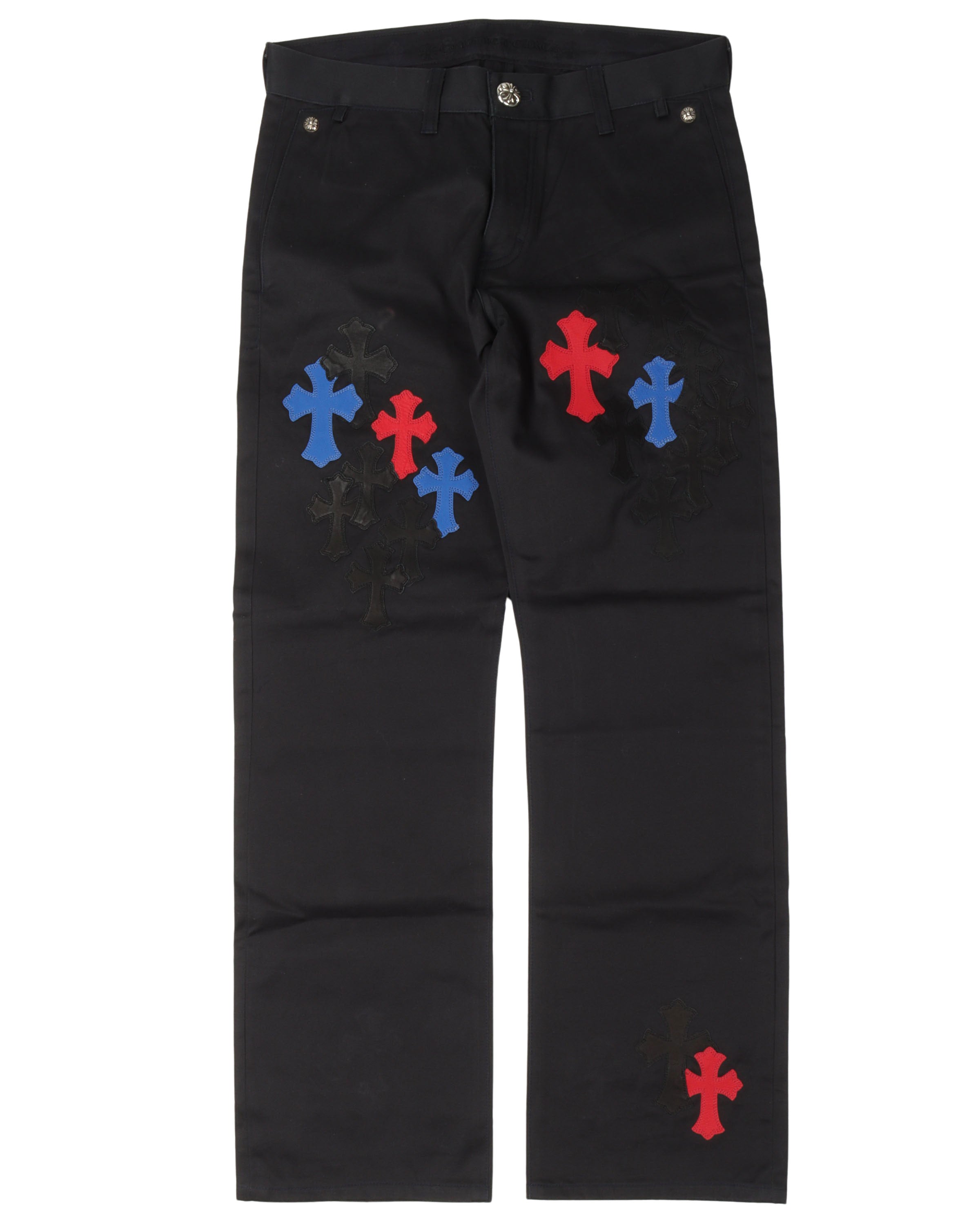 Multicolor Cross Patch Chino Pants