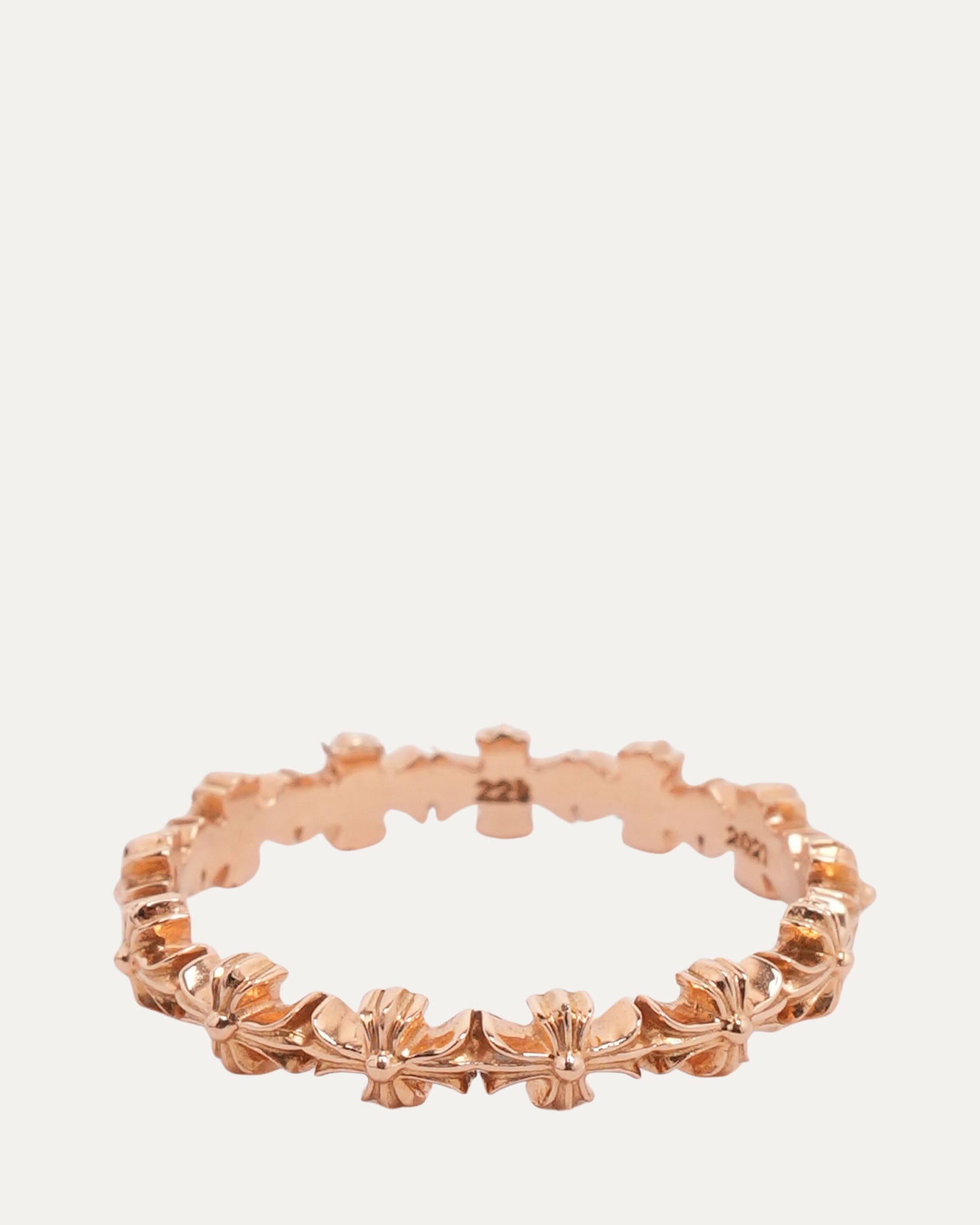 Gold Tiny E Band Ring