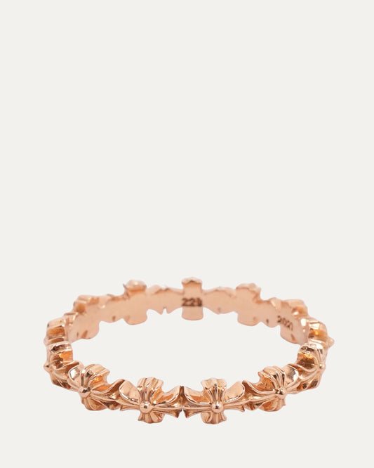 Gold Tiny E Band Ring