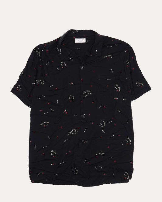 Cupid Print Short Sleeve Shirt