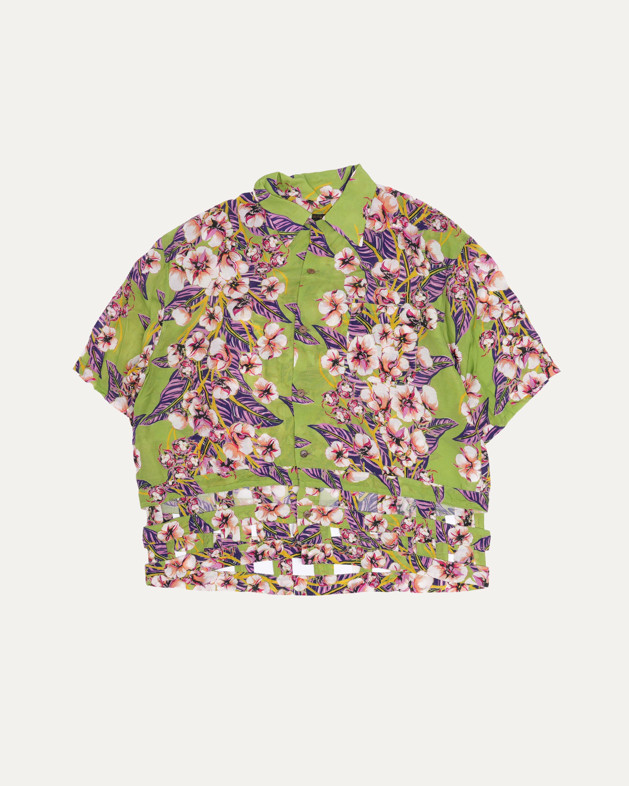 Flower Pattern Aloha Shirt