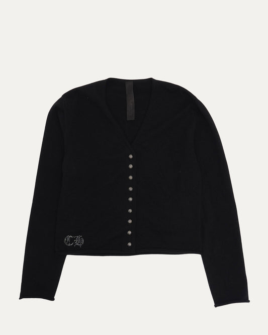 Rhinestone Heart Cashmere Cardigan