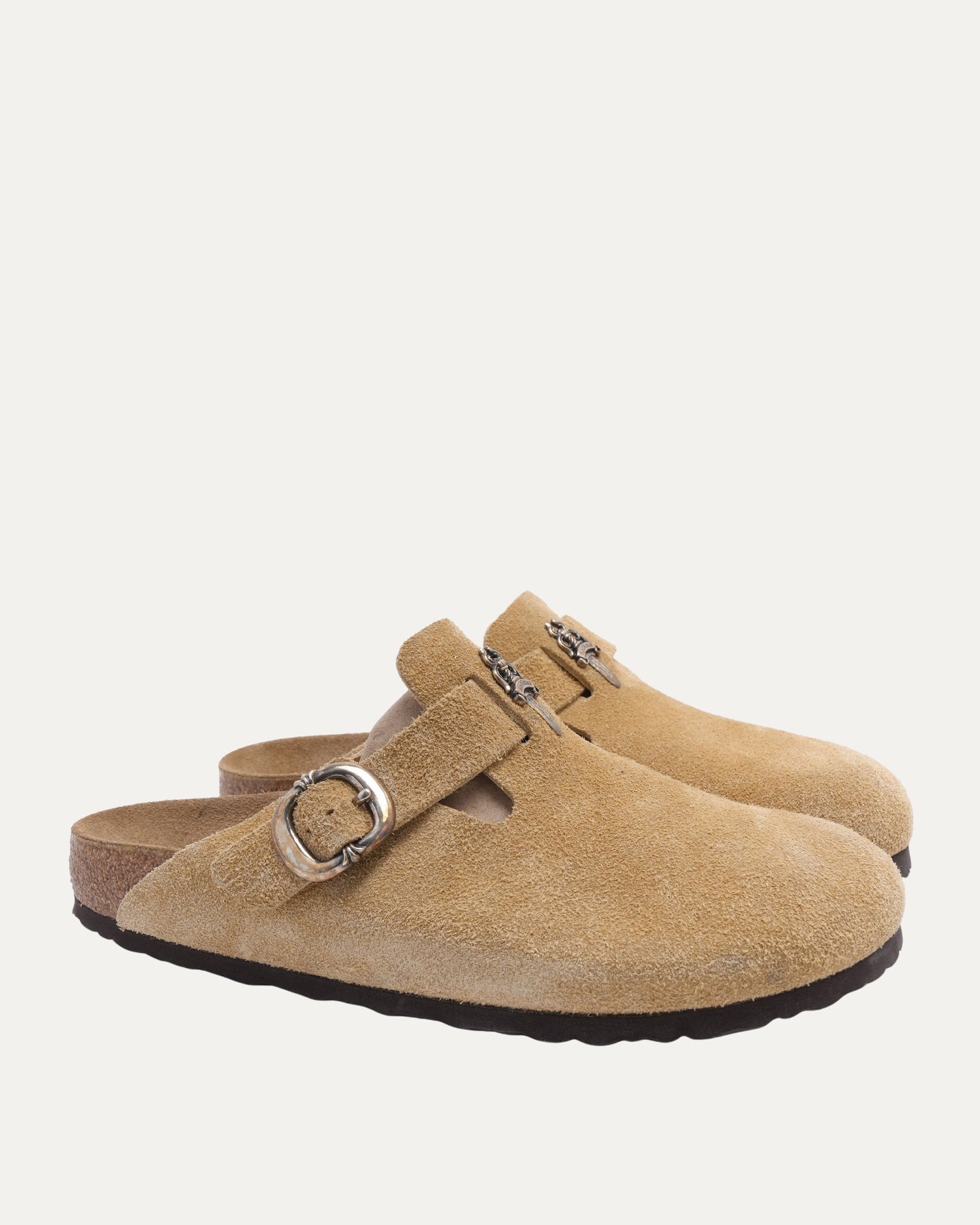 Dagger Embellished Birkenstock Boston Suede Mule