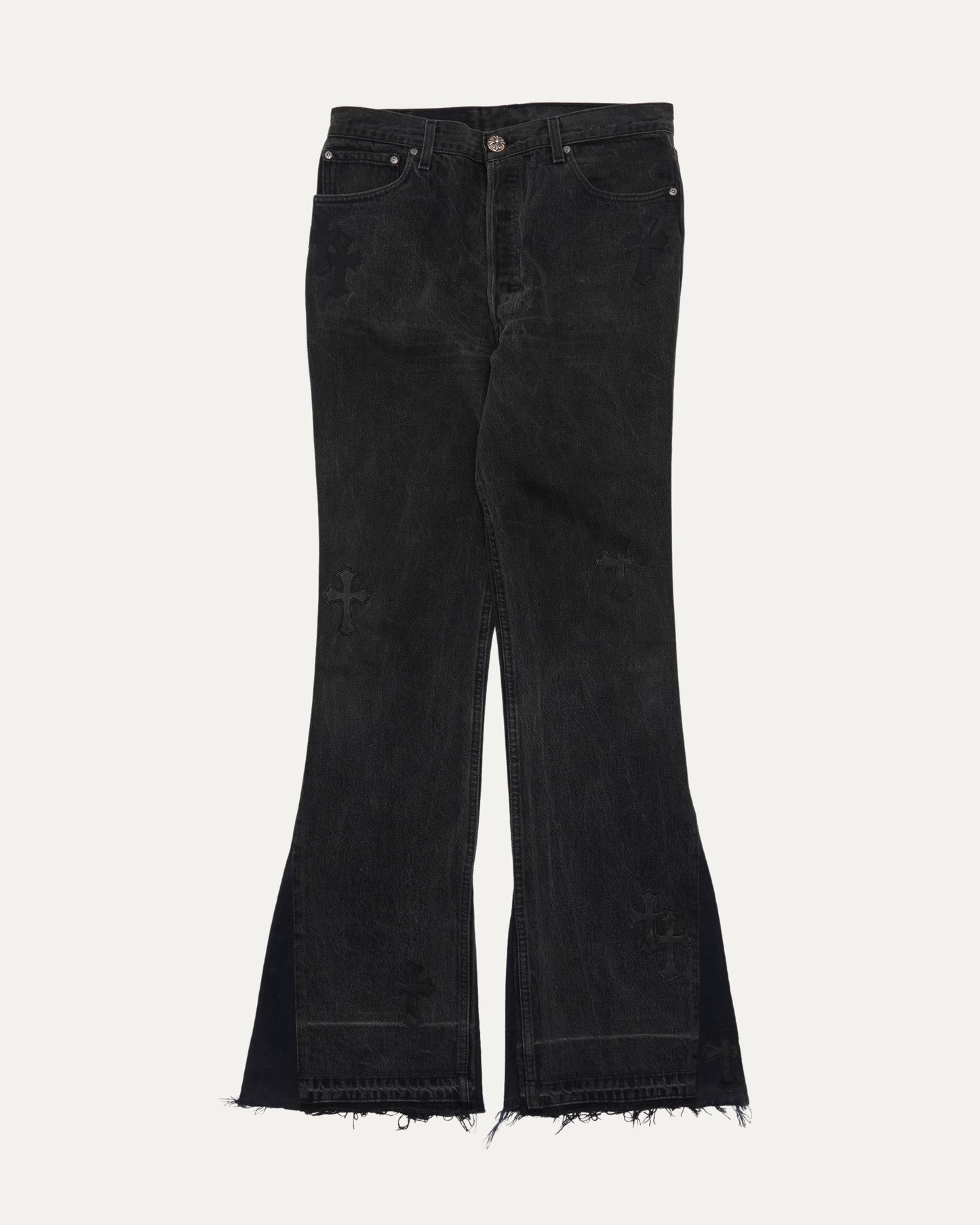 Gallery Dept. Flared Levi's 501 Cross Patch Jeans