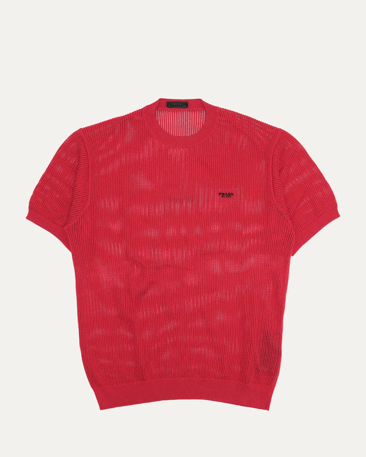 Silk-Blend Mesh T-Shirt