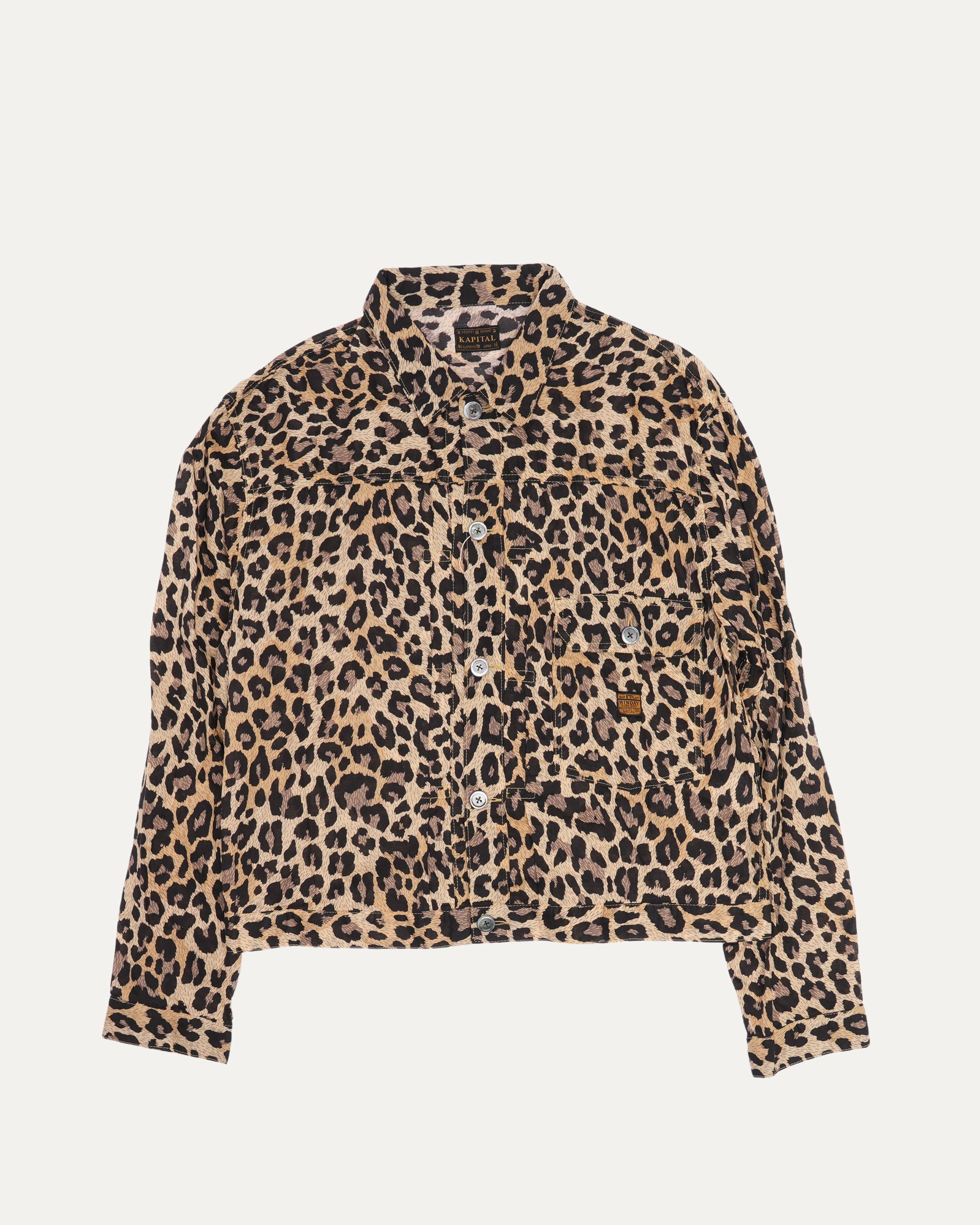 Leopard-Print Cotton-Gauze Shirt