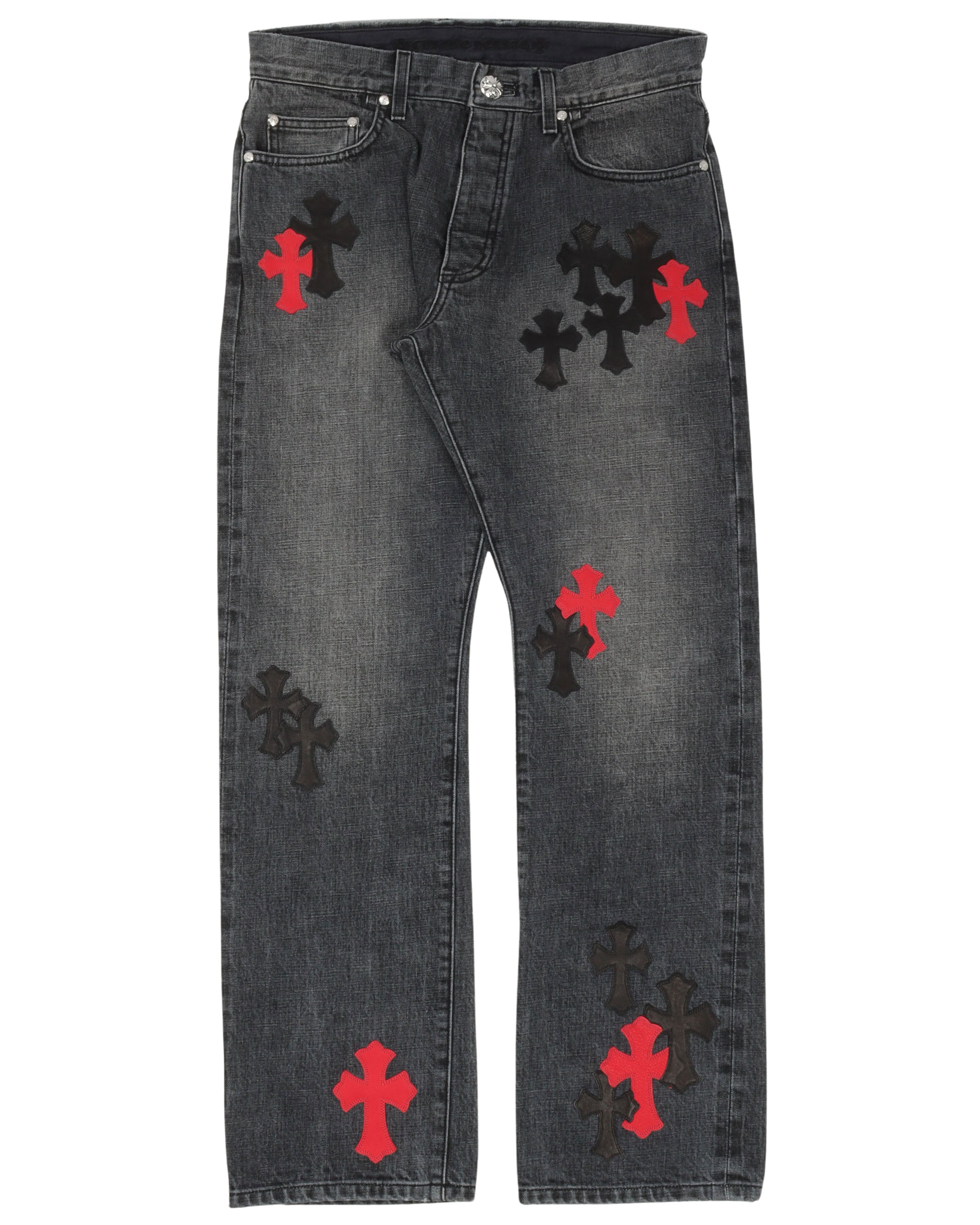 Chrome Hearts Multi-Cross Fade Jeans