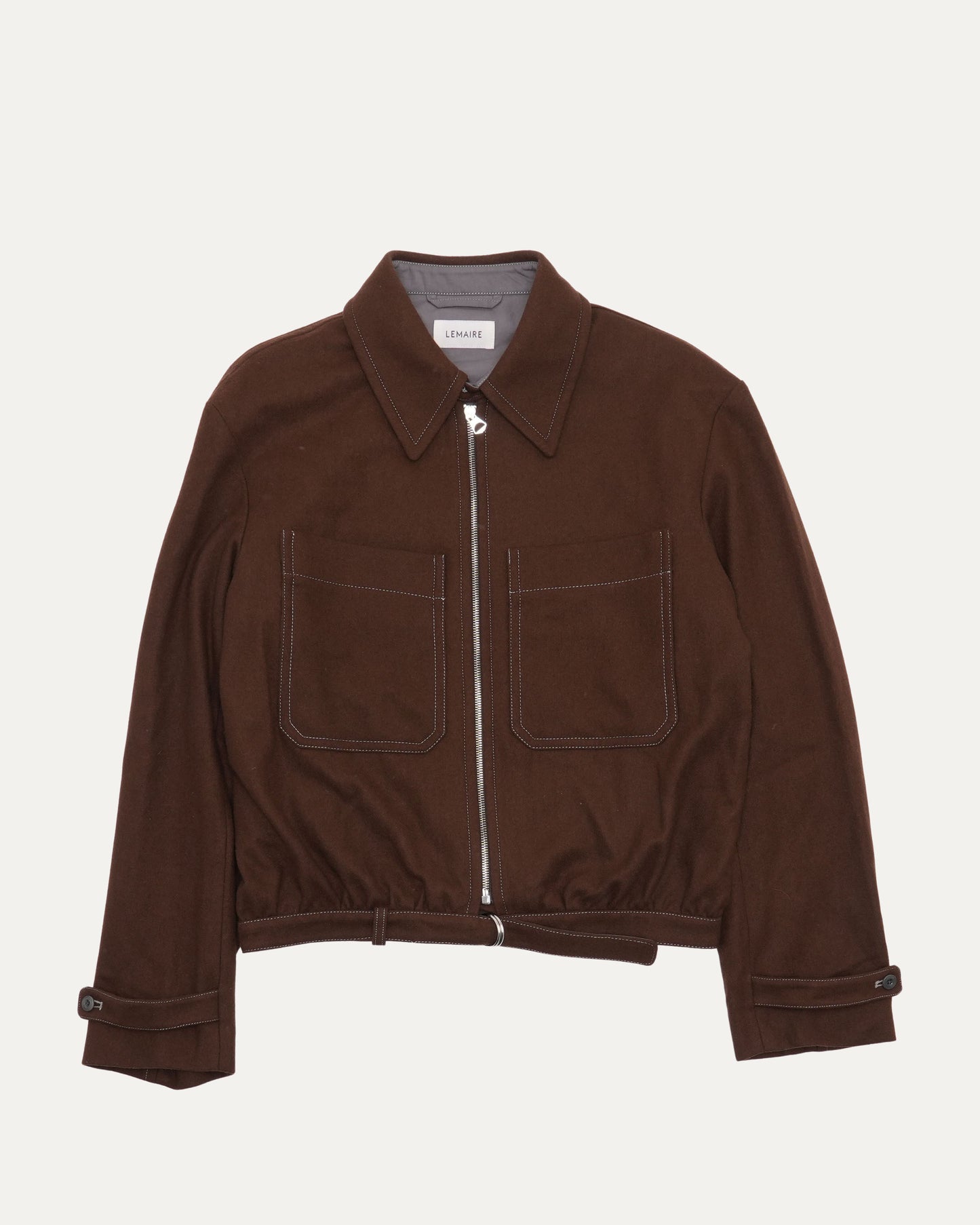 Wool Blend Belted Jacket