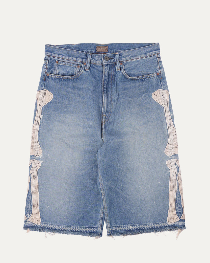 OG Skeleton Denim Shorts