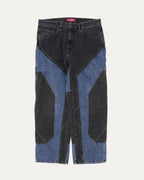 Two-Tone Paneled Jeans