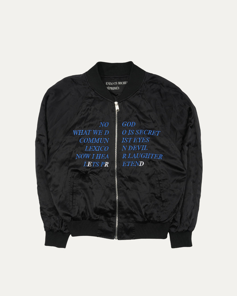 Silk Lets Pretend Bomber Jacket