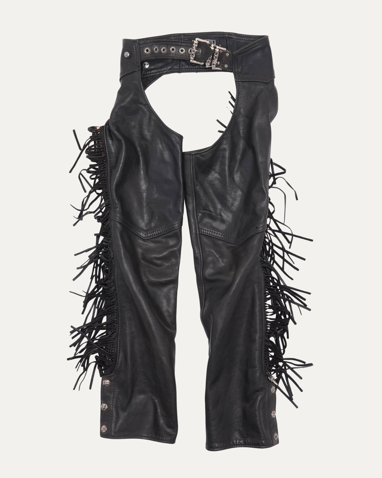 Roller Belt Leather Fringe Chaps