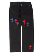 Multicolor Cross Patch Chino Pants