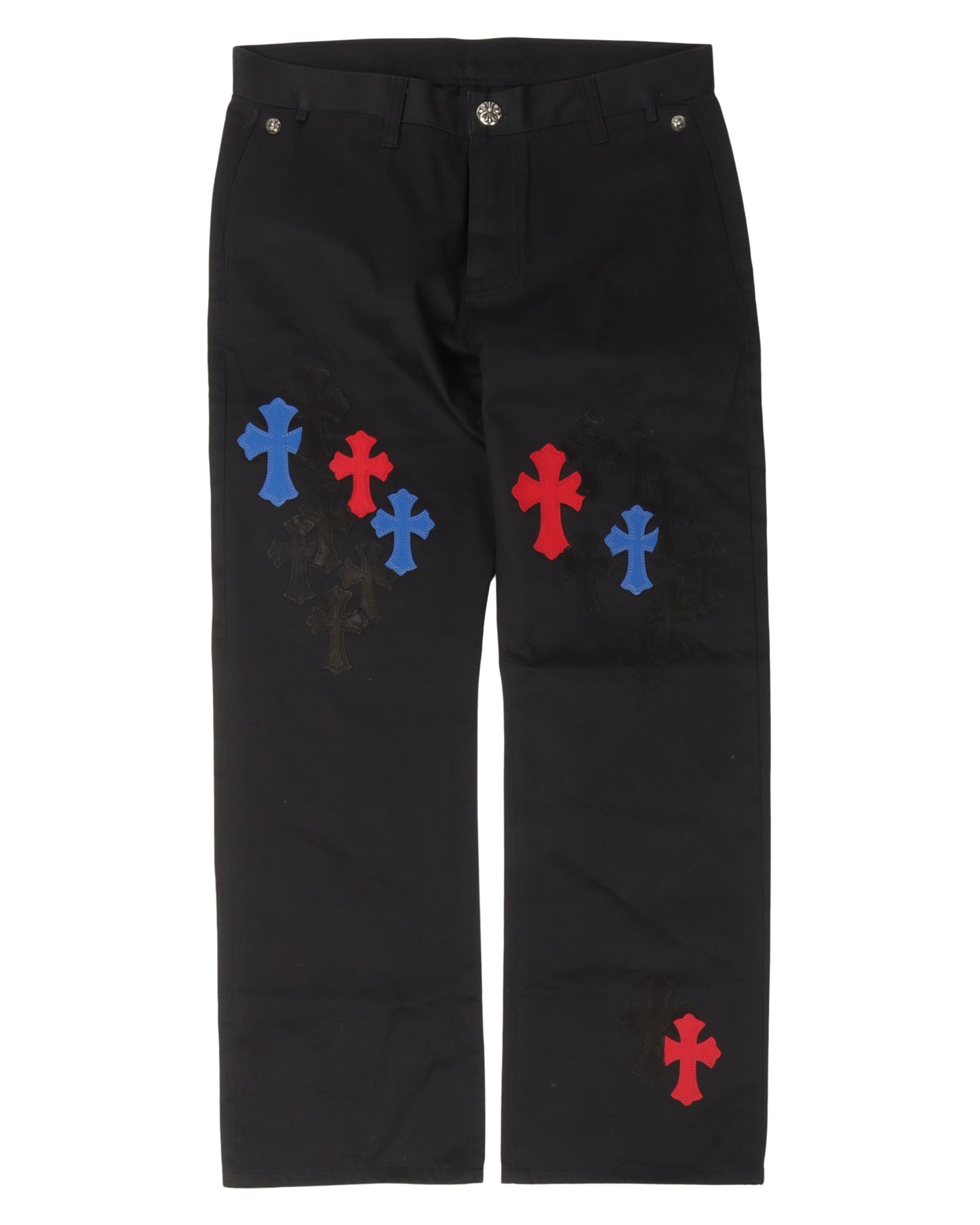 Multicolor Cross Patch Chino Pants
