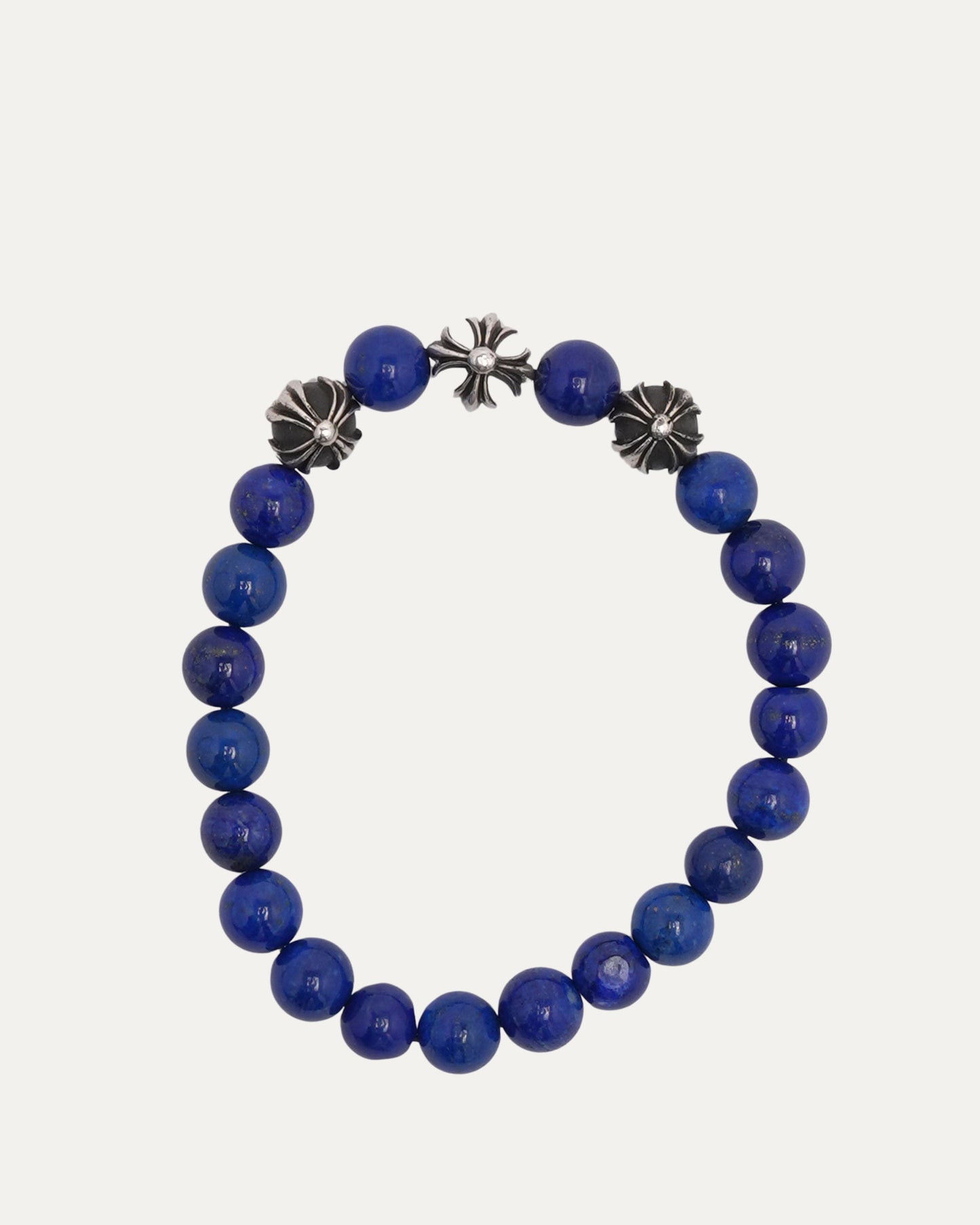 6mm Lapis Multi Charm Bead Bracelet