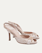 Oblique Heeled Sandals