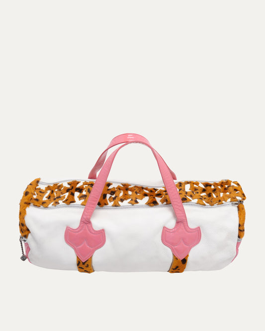 Leopard Cross Patch Boston Duffle