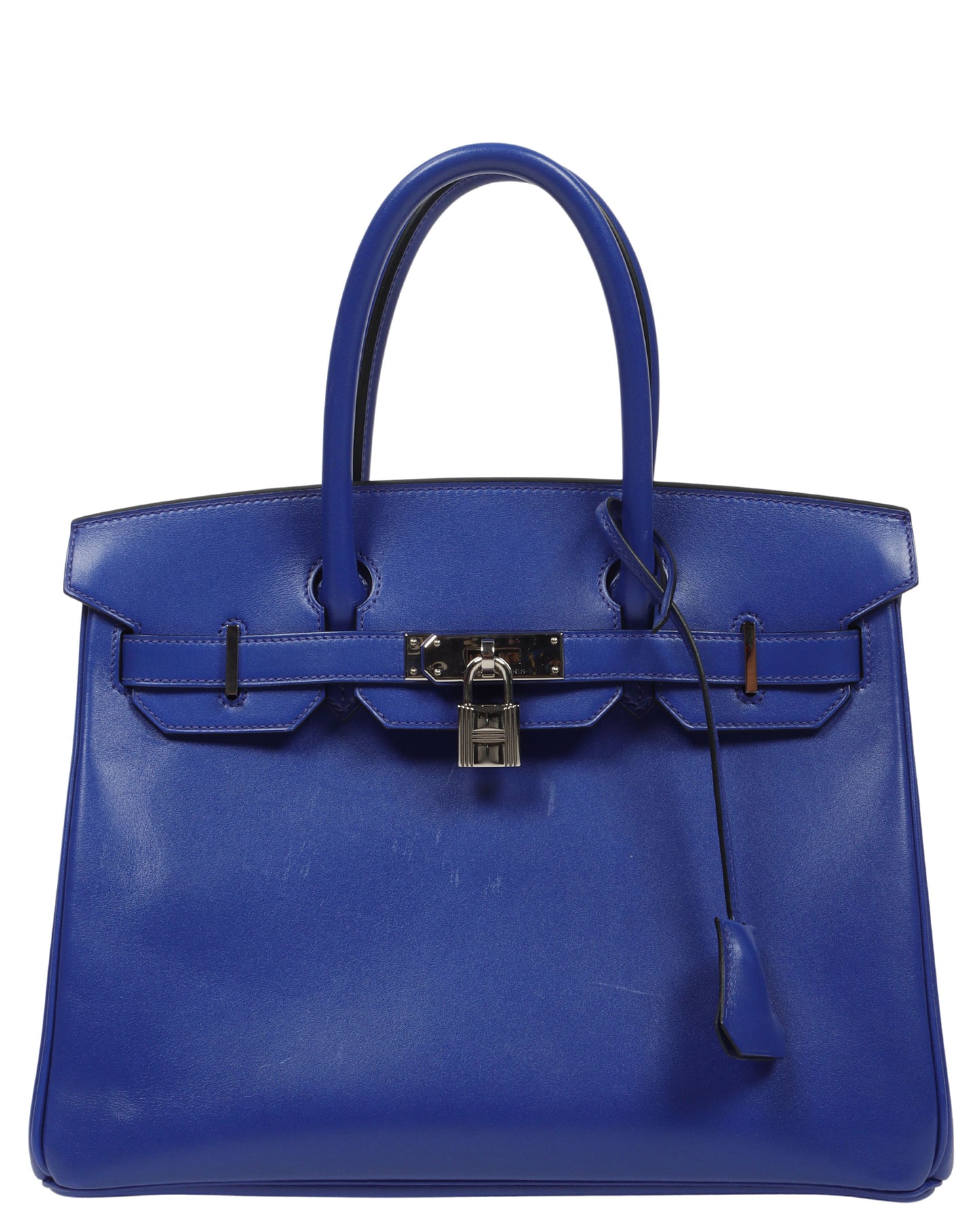 Birkin 30 Box Calf Electric Bleu