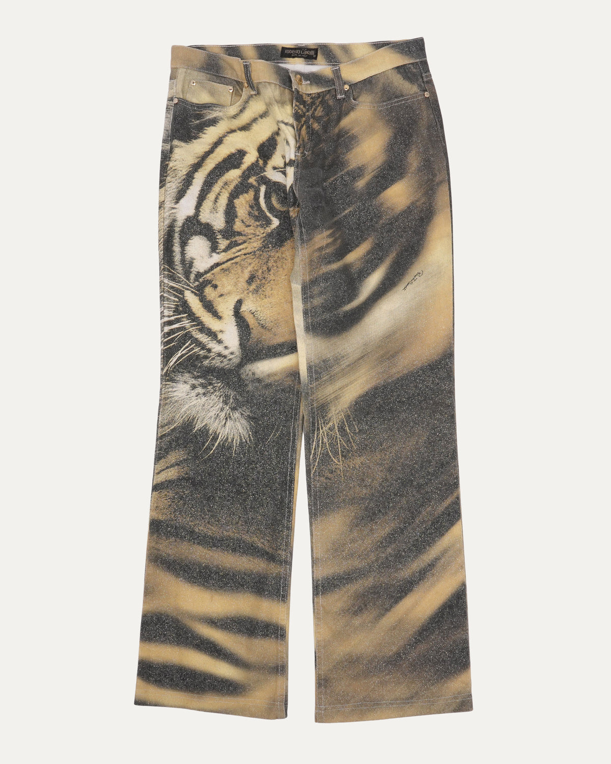 FW 2000 Tiger Print Jeans