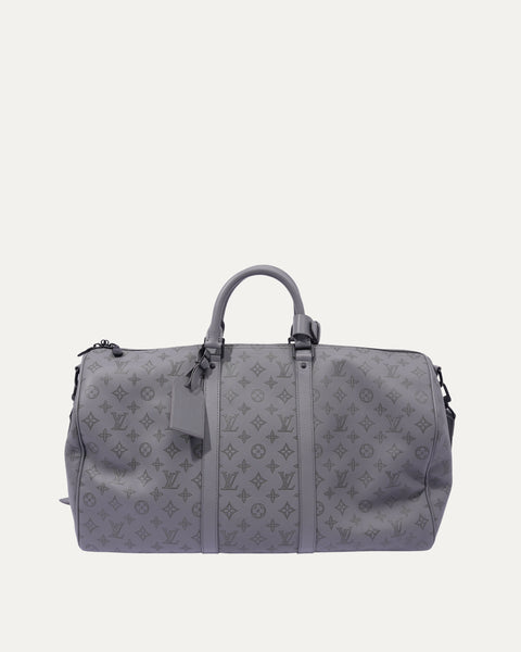 Louis Vuitton Calfskin Monogram Shadow Keepall Bandouliere 50