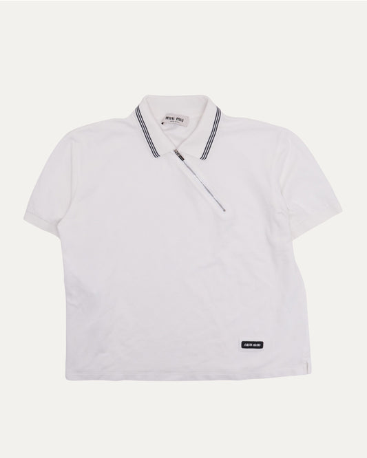 Diagonal Zipper Polo