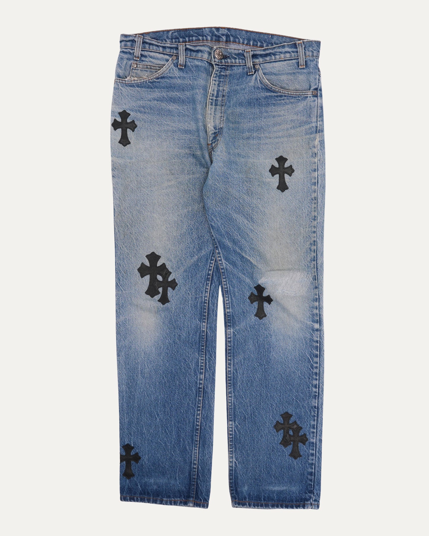 Levi's Orange Tab 505 Cross Patch Jeans