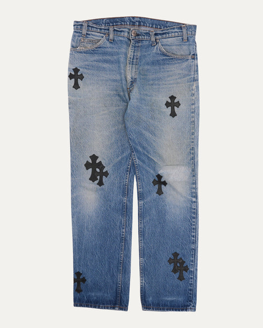 Levi's Orange Tab 505 Cross Patch Jeans