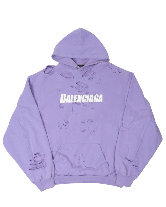 Oversized Distressed Hoodie