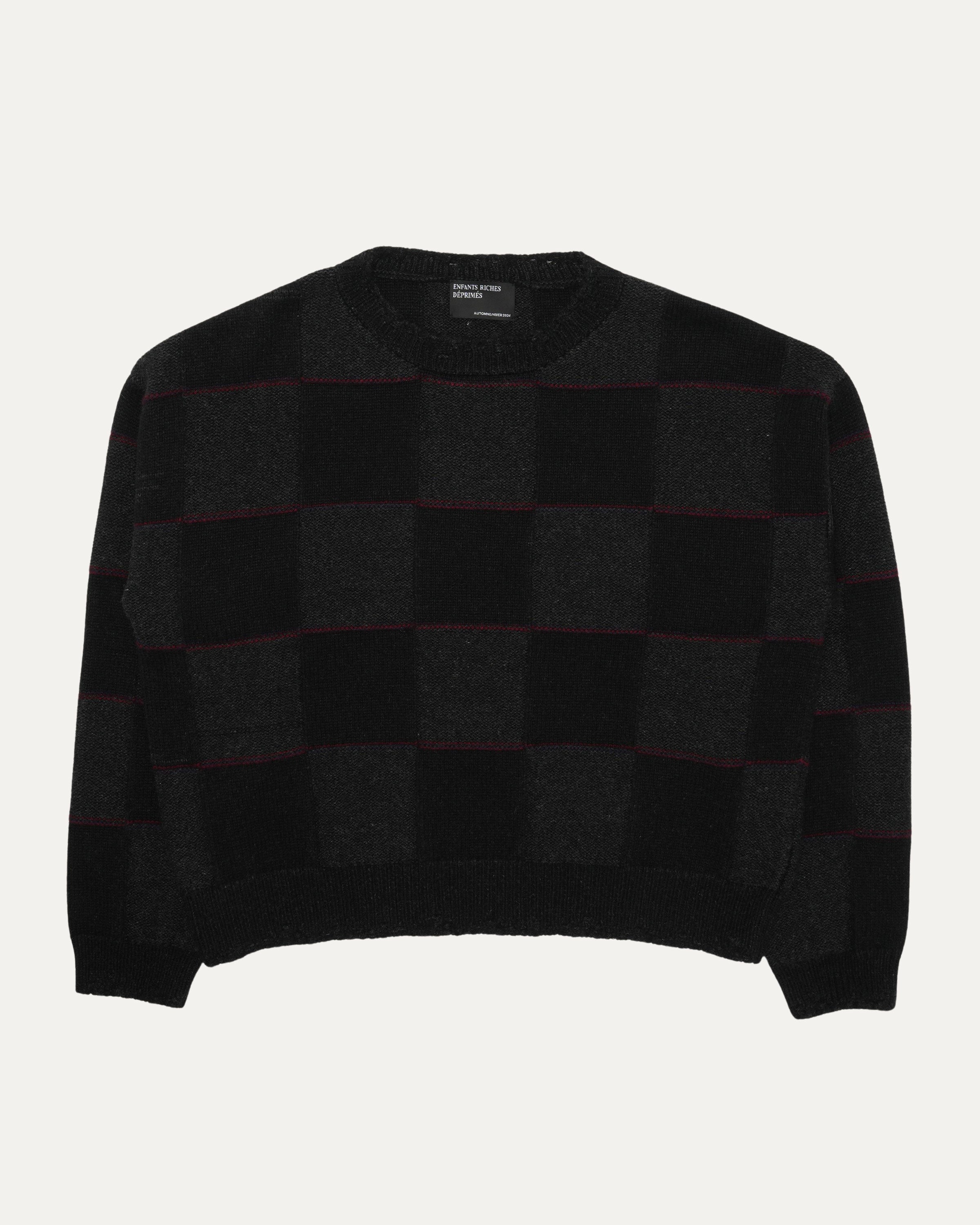 Checked Cashmere Jacquard Sweater